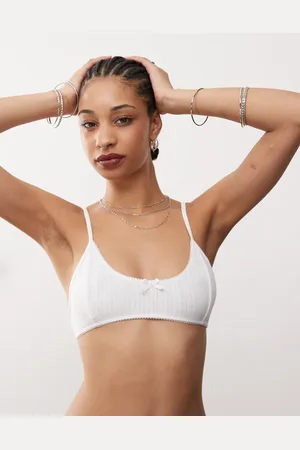 Weekday Pointelle scooped bra in