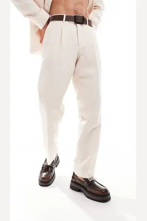 Viggo Elanga oversized suit trousers in stone