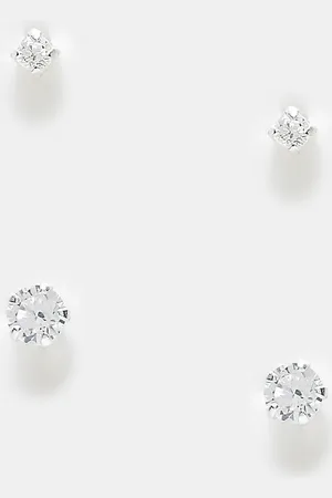 Kingsley Ryan Crystal pack of 2 stud earrings in sterling