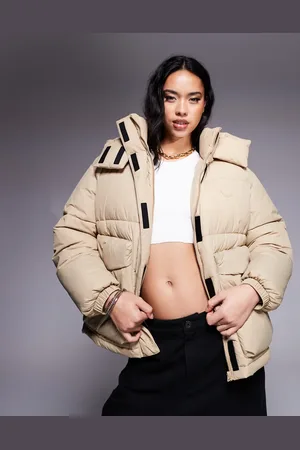 Hugo Blue Finley puffer jacket in beige