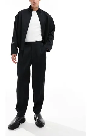 ASOS Smart co-ord oversized tapered trousers in satin with elasticated waist