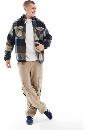 Kavu Mccord creek check zip shacket in beige