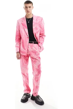Viggo Oversized suit trousers in swirl print