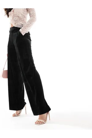 Object Tailored wide leg velvet trousers in