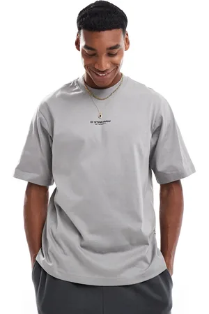 G-Star Oversized t-shirt in slate with centre chest logo print