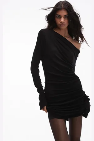 SNDYS Ruched one shoulder mini dress in