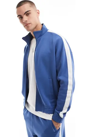 Hollister Boxy track zip through top co-ord in royal