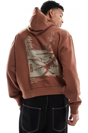 ASOS Boxy oversized hoodie with back print in