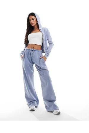 Kaiia Logo wide leg jogger co-ord in washed