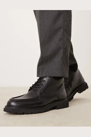 ASOS Lace up boots in polish leather with apron toe