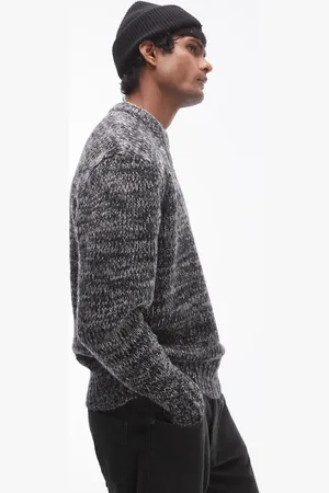 SELECTED Knitted jumper in black grey flint