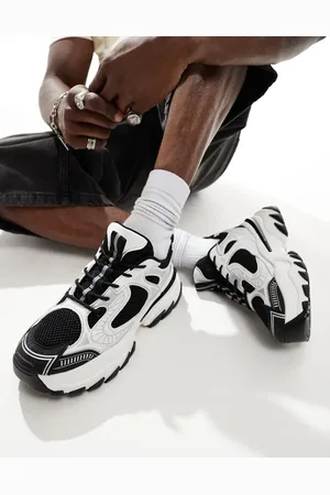 ASOS Chunky trainers in white and black