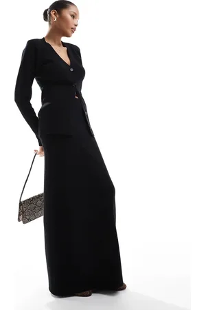 Pretty Lavish Rib knit maxi skirt co-ord in
