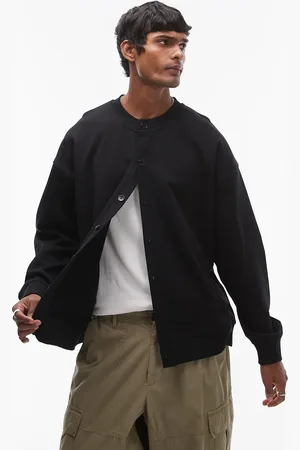 Topman Oversized fit crew neck cardigan in