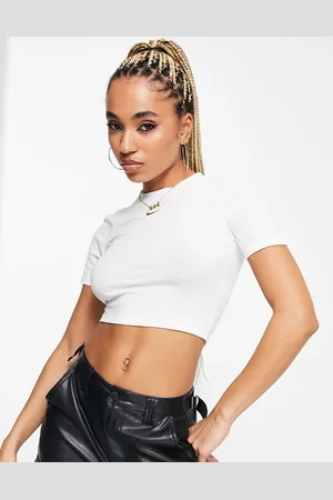 Nike Essential swoosh crop t-shirt in