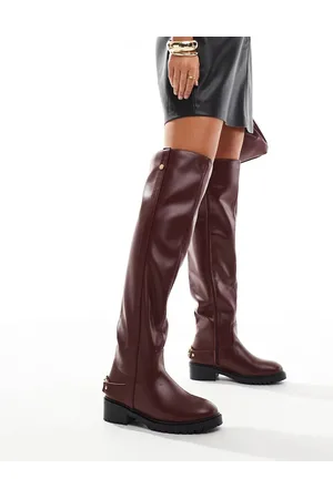 Simmi London Simmi London Gerald Over the Knee Boot in Burgundy