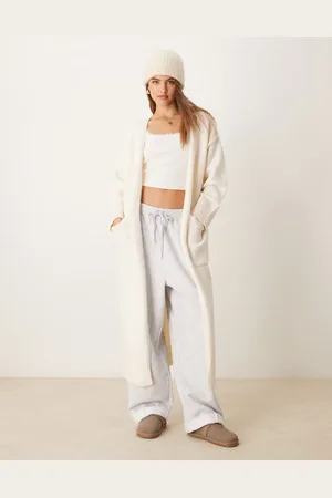 Glamorous Cosy maxi cardigan in cream knit