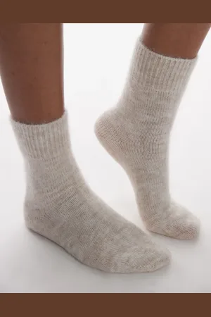 & OTHER STORIES Premium wool & mohair blend socks in beige