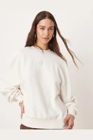 Calvin Klein Cosy sweatshirt in off - ASOS Exclusive