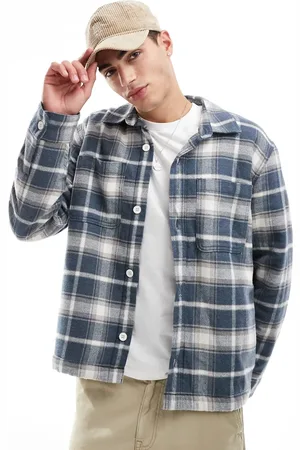 Hollister Check detail shacket in multi