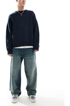 Bershka Super baggy fit jean in casted washed