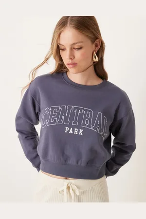 New Look Central park cropped jumper in blue