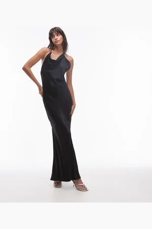 Topshop Drape halter neck occasion maxi dress in