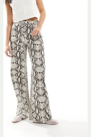 Threadbare Snake print straight leg jeans