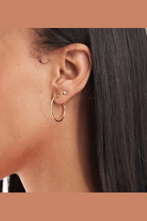 Kingsley Ryan 25mm hoop earrings in plated
