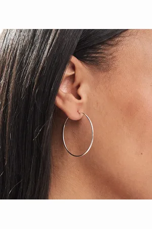 Kingsley Ryan 40mm large hoop earrings in sterling