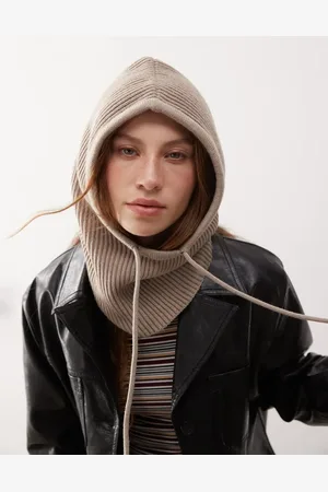 Monki Knitted hooded balaclava in
