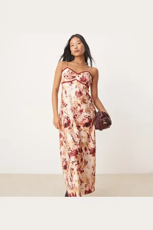 Miss Selfridge Slip maxi dress in animal print