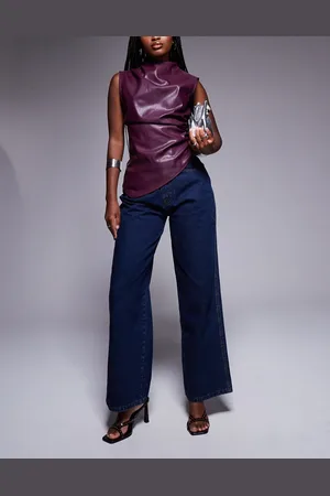 Kaiia Wide leg jeans in indigo wash