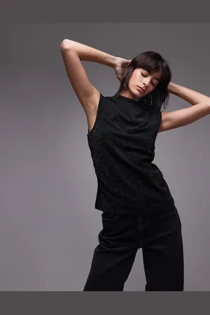 SELECTED Femme high neck top in glitter
