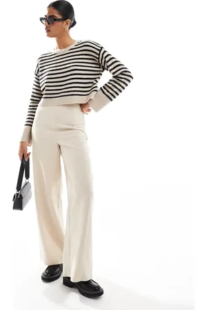 Brave Soul Scoop neck knitted stripe jumper in