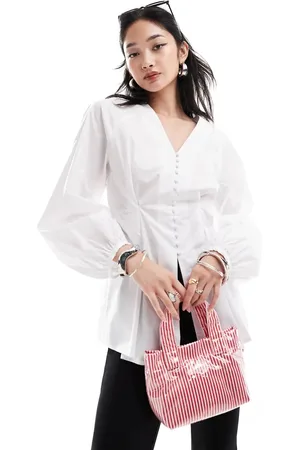 In wear InWear Helve button front fitted cotton blouse in