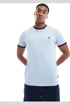 French Connection French Connection ringer t-shirt in sky & navy