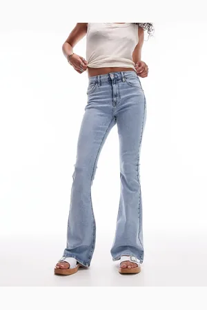 Topshop High rise Jamie flare jeans in bleach