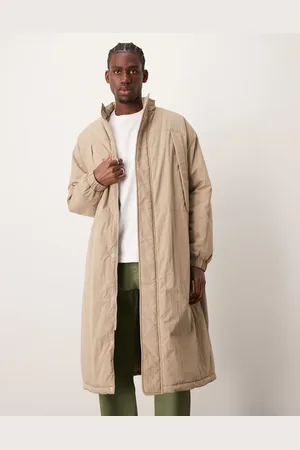 ASOS Oversized parka jacket in stone