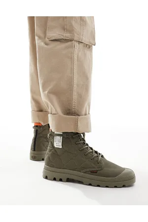 Palladium Pampa re-quilted boot in olive