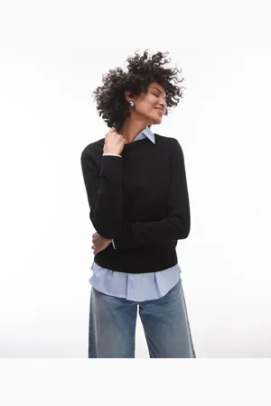 MANGO Cashmere round neck jumper in