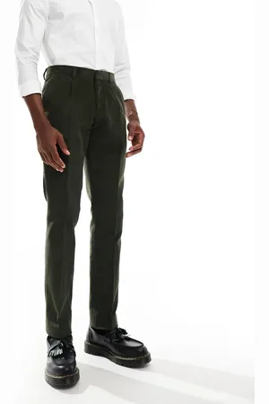 Shelby & Sons Shelby and Sons slim tailored trouser in cord in khaki co-ord
