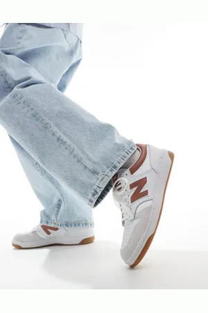 New Balance 480 trainers in and red