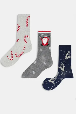 Pieces® Christmas glitter 3 pack gift boxed socks in