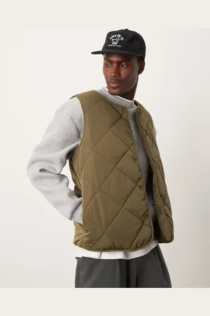 ASOS Quilted gilet in khaki