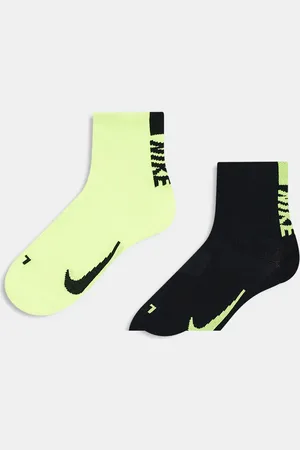 Nike Nike Running Multiplier 2 pack ankle socks in and green