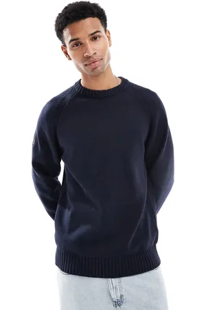 Pretty Green Crew neck knit jumper with sleeve patch in