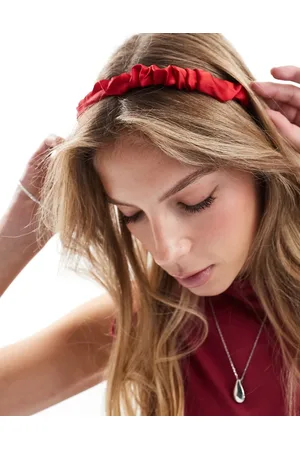Pieces® Christmas satin ruched headband in
