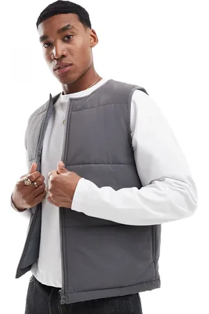 ASOS Quilted gilet in charcoal