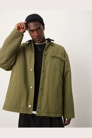 ASOS Oversized harrington jacket in khaki